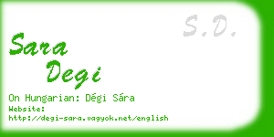 sara degi business card