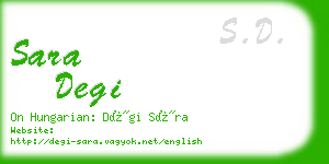 sara degi business card